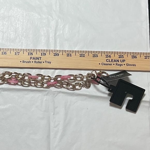 Kate Spade Chain Link Belt - Gold/Pink - NWT - Picture 9 of 15